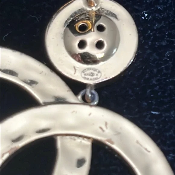 CHANEL Gold Logo Earrings - Picture 8 of 13